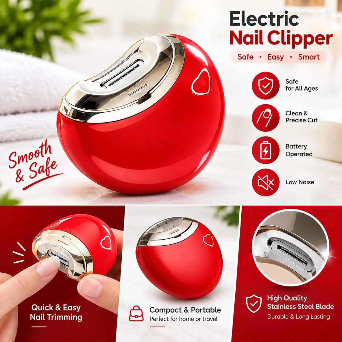 ⭐⭐⭐⭐⭐ Portable Electric Nail Clipper