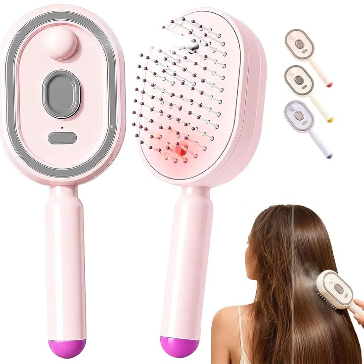 Electric Nano Mist Retractable Air Cushion Hair Brush